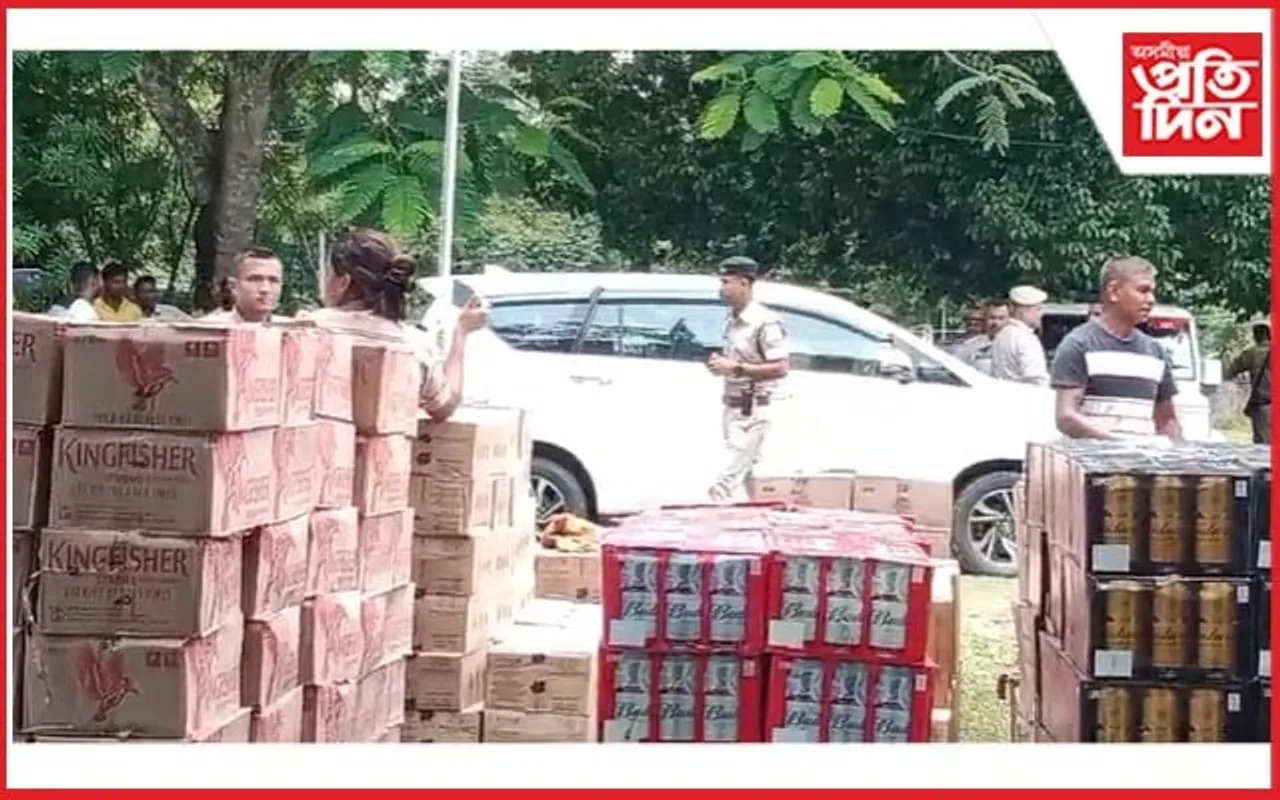 মৰিয়নিৰ পৰা নাগালেণ্ডলৈ প্ৰেৰণ কৰা অবৈধ সুৰা ভৰ্তি ট্ৰাক জব্দ...